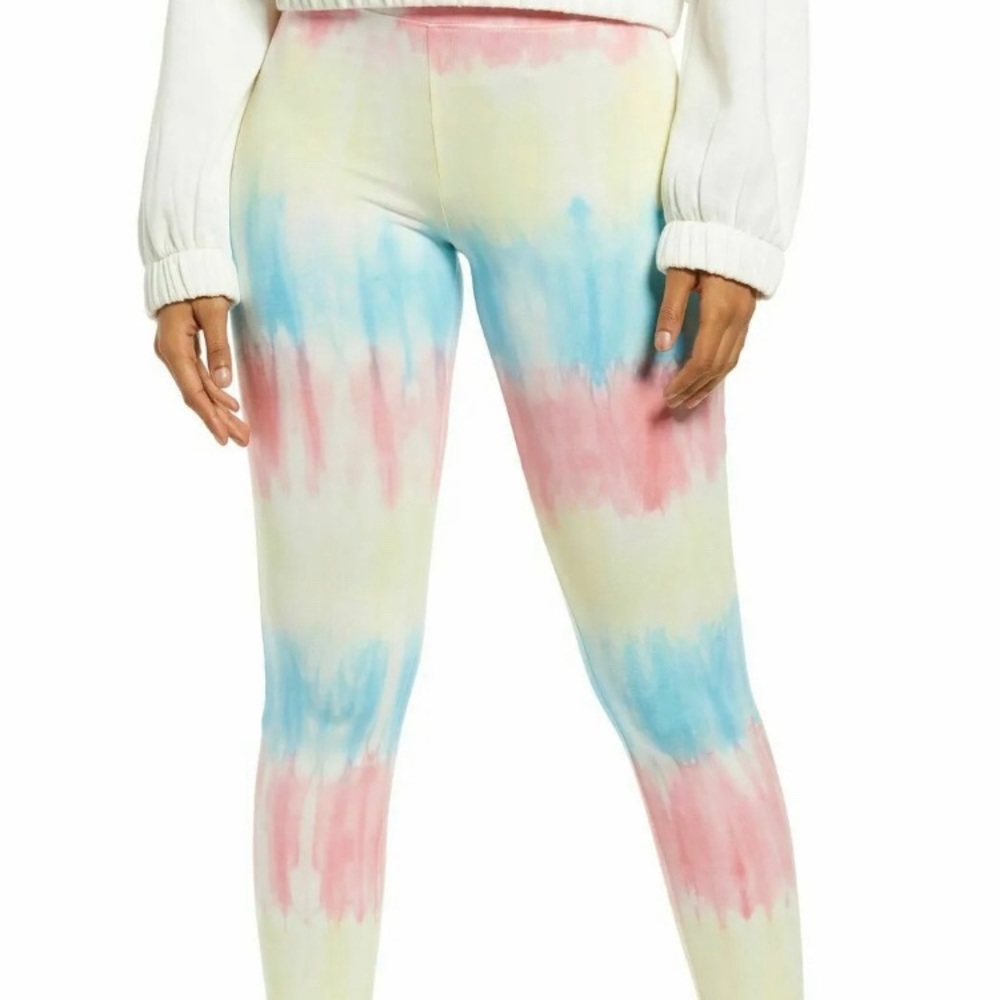 BP. Women's Leggings Pink Yellow Blue Size XXS Jegging Tie Dye Pull On NWT 5047